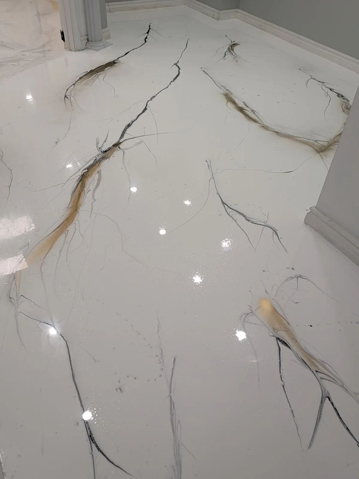 Close view of the colour and pattern of a Yamo floor